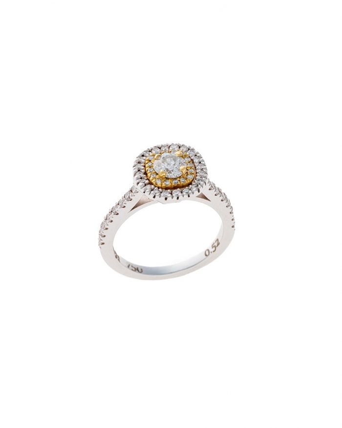 Eleganter Halo-Diamantring 0063