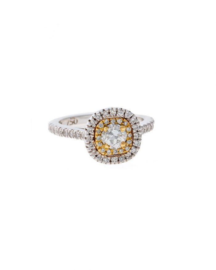 Eleganter Halo-Diamantring 0063