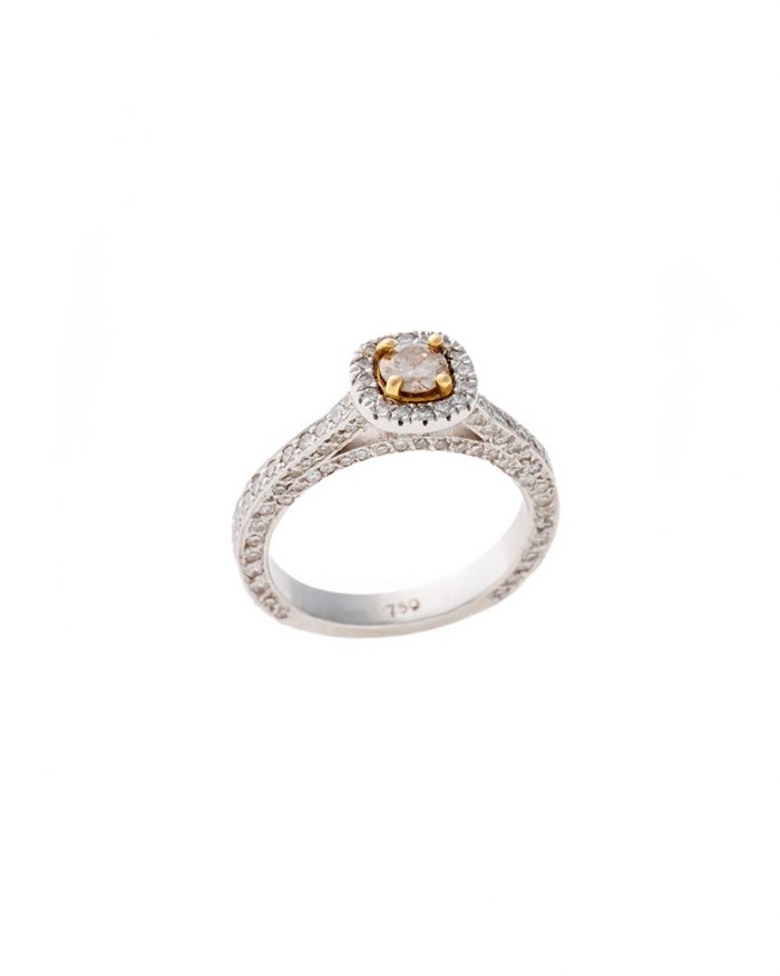 Luxuriöser Halo-Diamantring 0068