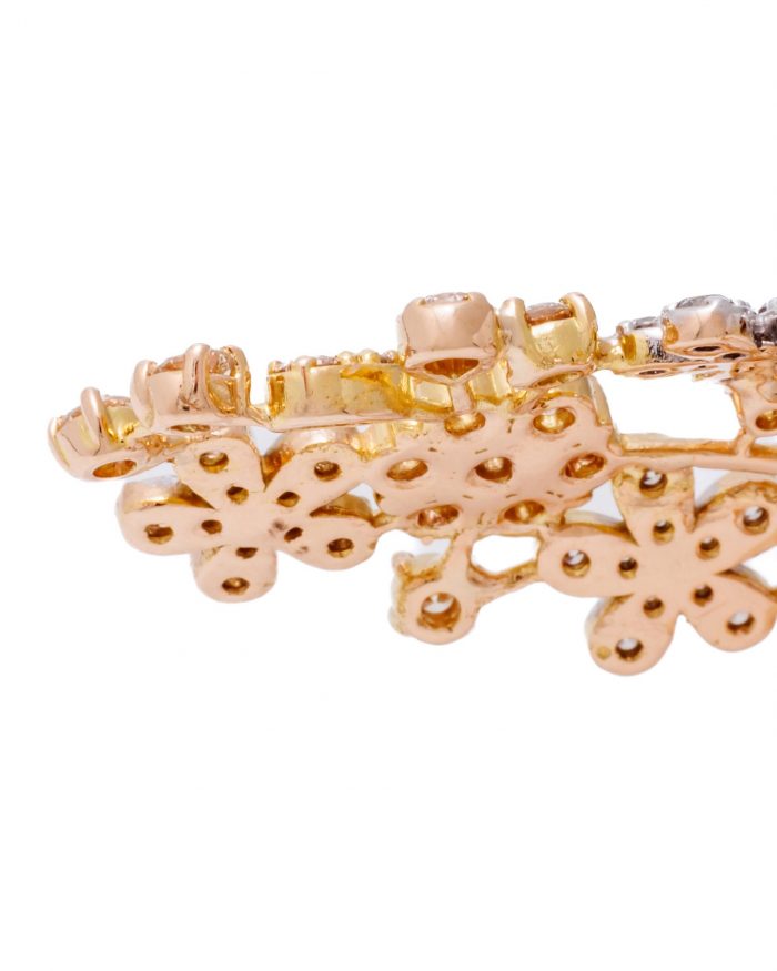 Exquisiter Diamantring im floralen Design 004B